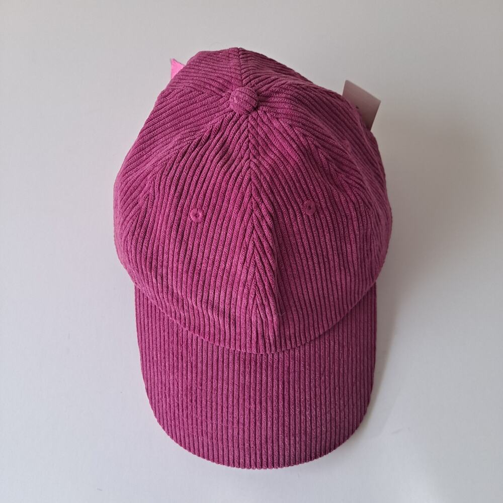 NWT Anthropologie Corduroy Baseball Cap Adjustable Buckle Strap Pink Womens OSFA - Picture 3 of 10